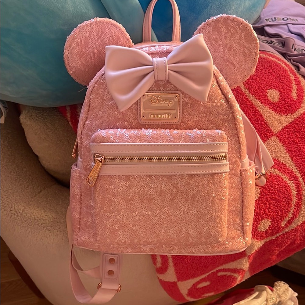 Loungefly Pink Sequin Kids Backpack